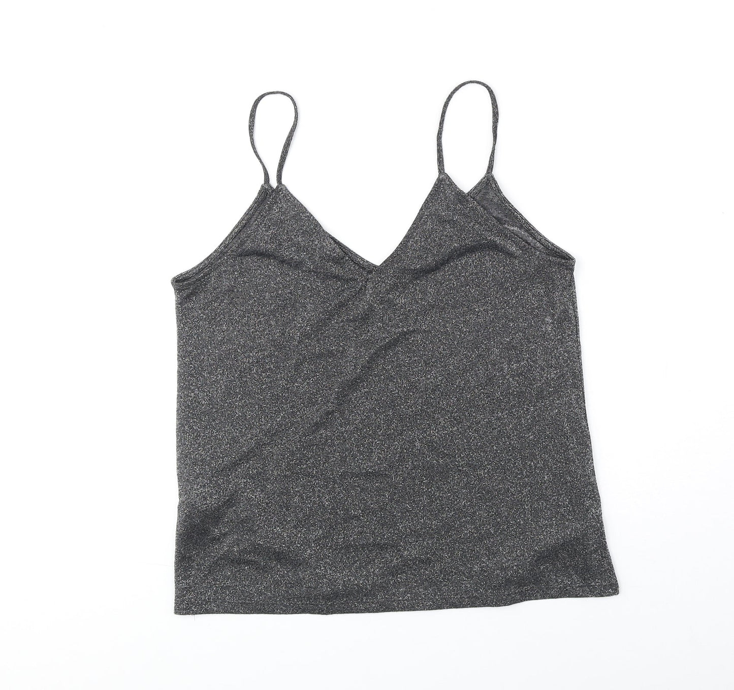 Womens UK Size 10 Topshop Black Camisole Tank