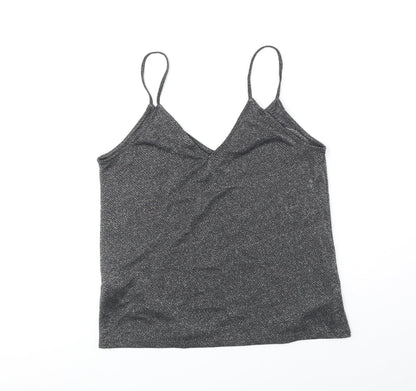 Womens UK Size 10 Topshop Black Camisole Tank