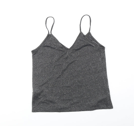 Womens UK Size 10 Topshop Black Camisole Tank