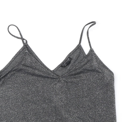 Womens UK Size 10 Topshop Black Camisole Tank
