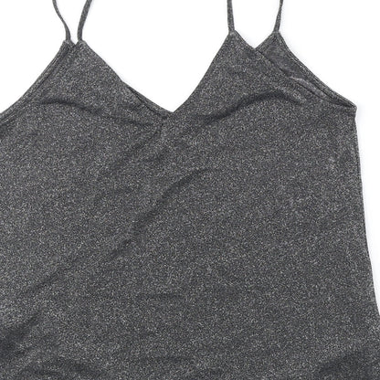 Womens UK Size 10 Topshop Black Camisole Tank