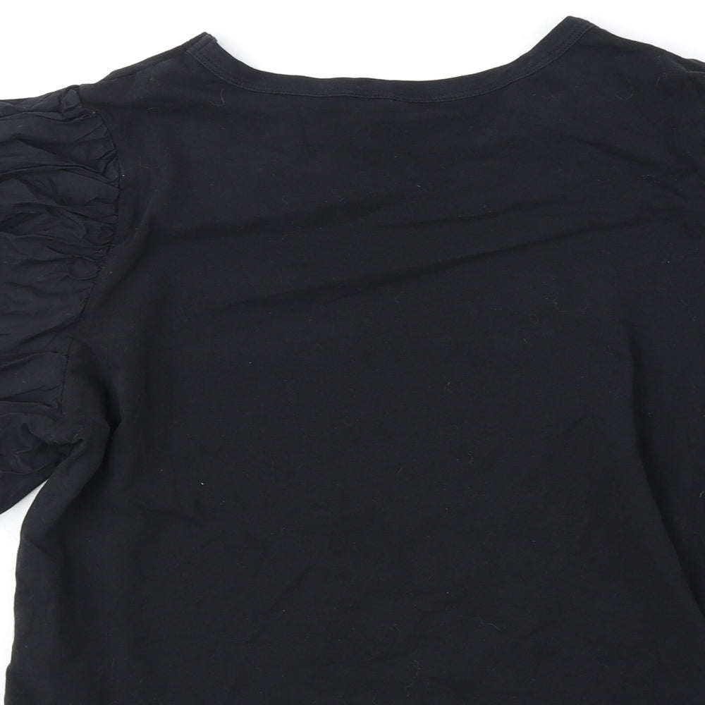 Womens UK Size XL H&M Black Basic Blouse