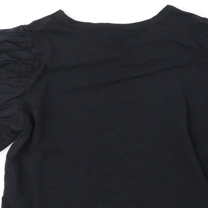 Womens UK Size XL H&M Black Basic Blouse