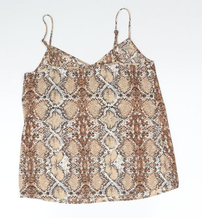 Womens UK Size 10 Marks and Spencer Beige Basic Tank