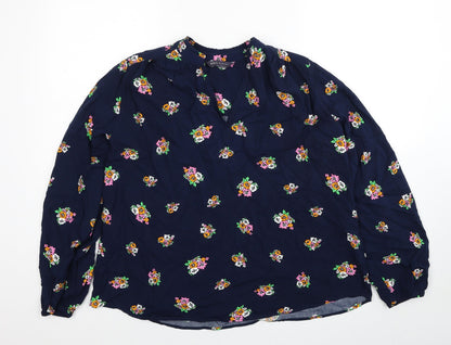 Womens UK Size 10 Marks and Spencer Blue Basic Blouse