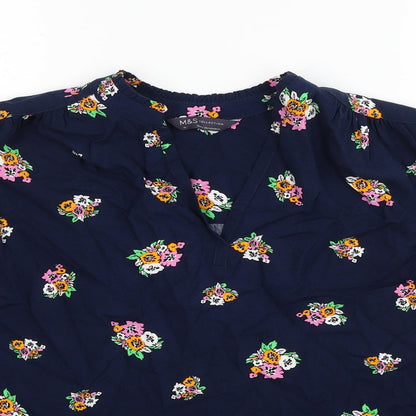 Womens UK Size 10 Marks and Spencer Blue Basic Blouse