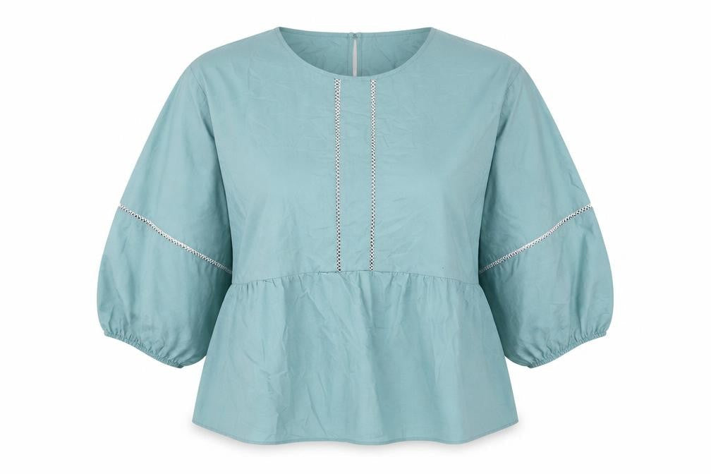 Womens UK Size 14 Marks and Spencer Blue Basic Blouse