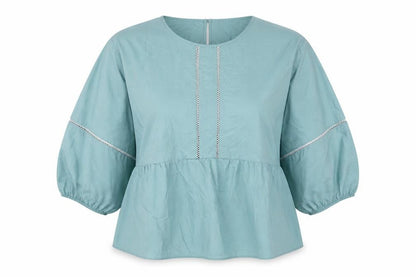 Womens UK Size 14 Marks and Spencer Blue Basic Blouse
