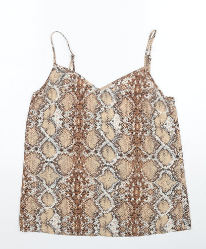 Womens UK Size 8 Marks and Spencer Beige Basic Tank