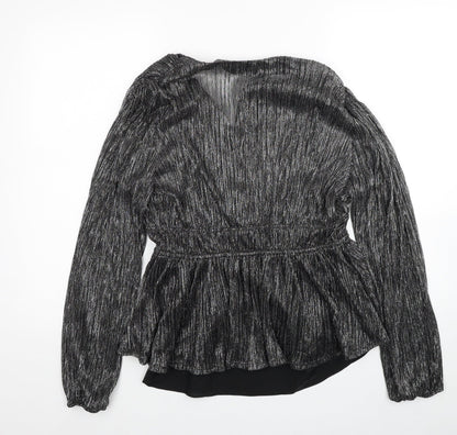 Womens UK Size 10 Marks and Spencer Black Basic Blouse