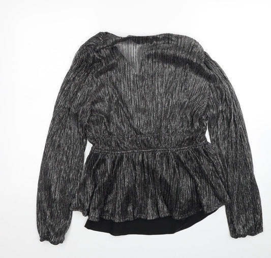 Womens UK Size 10 Marks and Spencer Black Basic Blouse