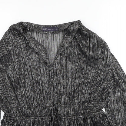 Womens UK Size 10 Marks and Spencer Black Basic Blouse