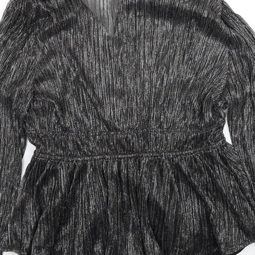 Womens UK Size 10 Marks and Spencer Black Basic Blouse