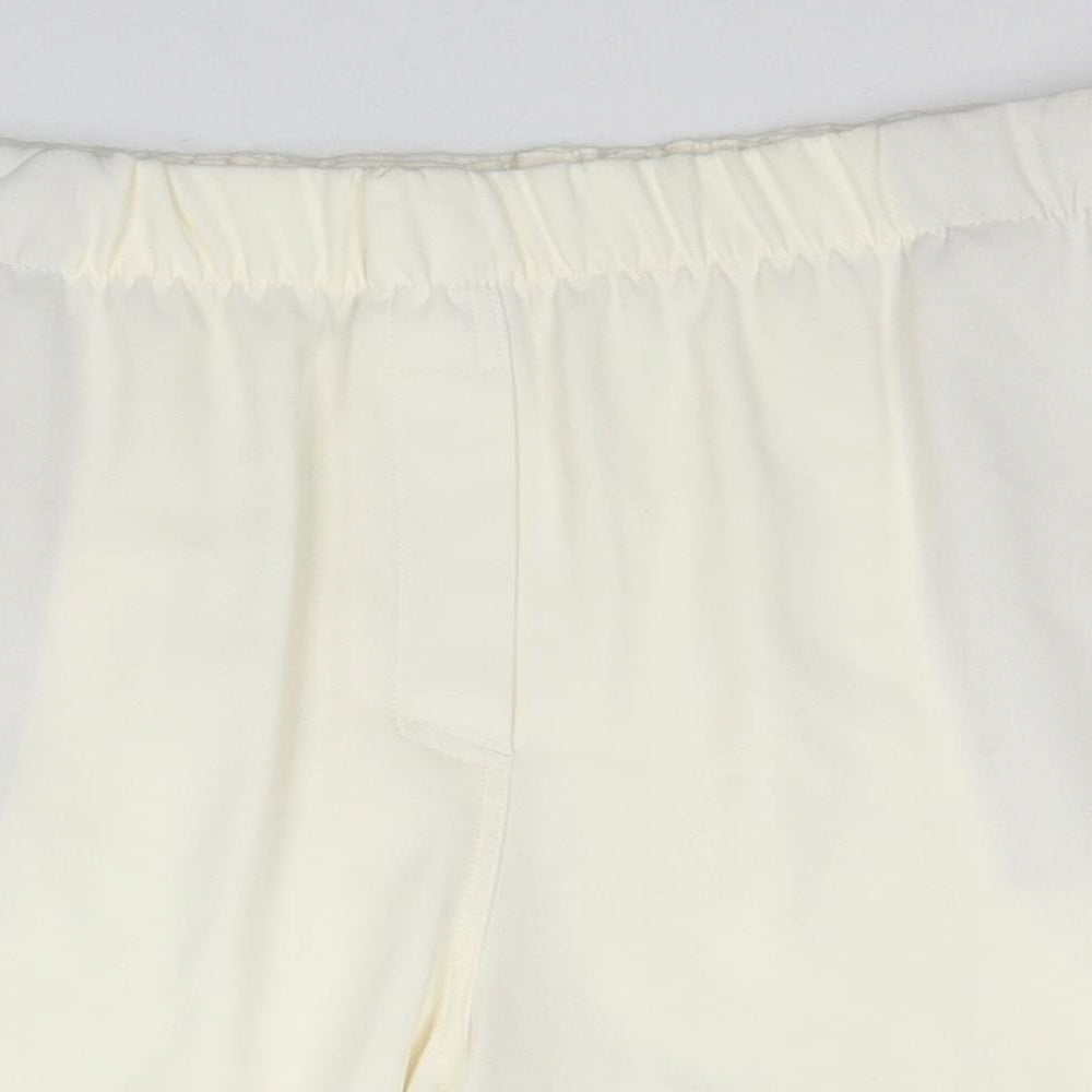 Marks and Spencer Womens Ivory Polyester Basic Shorts Size 20 Regular Zip