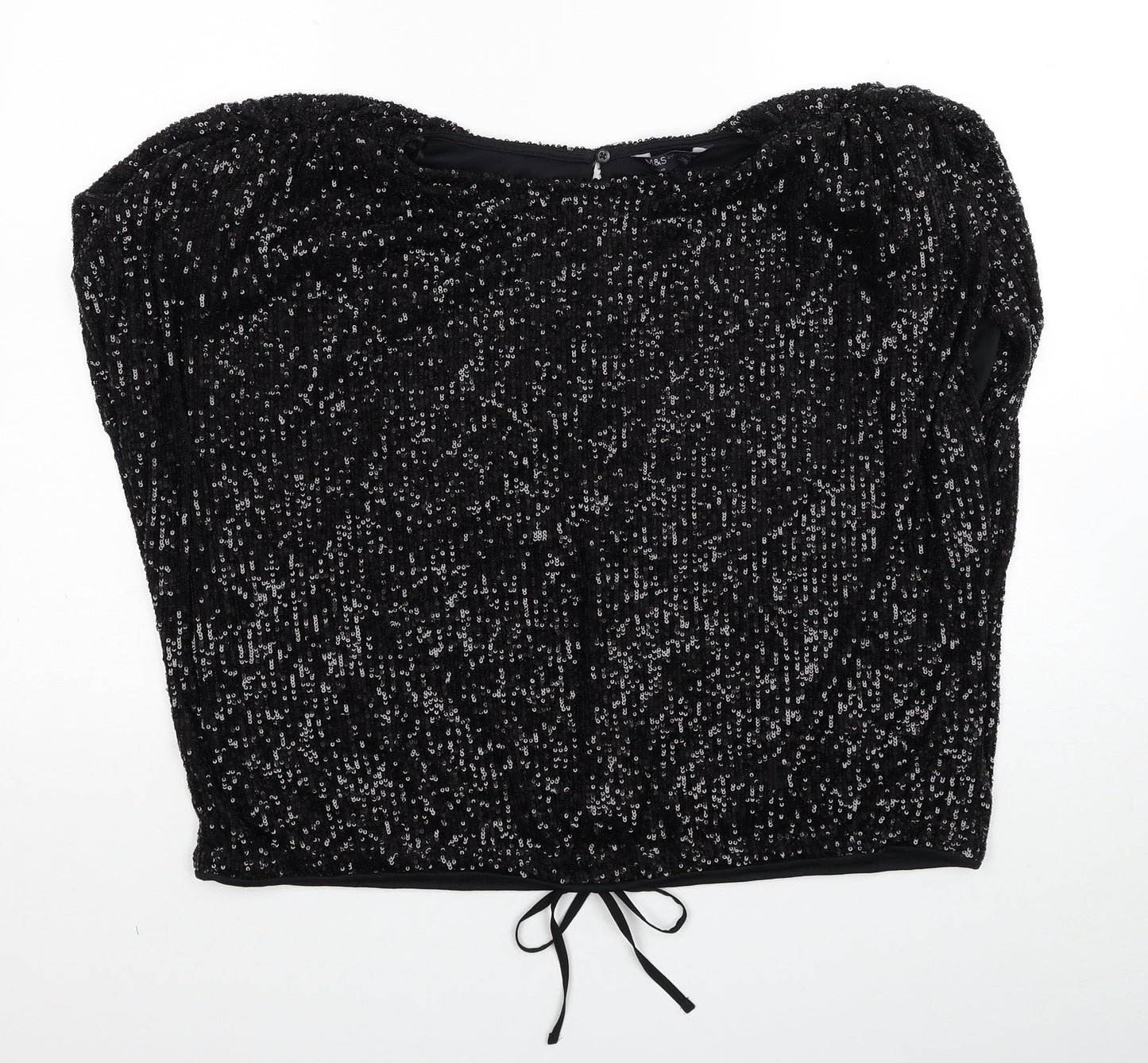 Womens UK Size 12 Marks and Spencer Black Basic Blouse