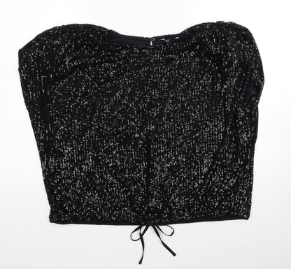 Womens UK Size 12 Marks and Spencer Black Basic Blouse