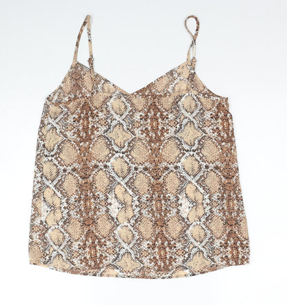 Womens UK Size 12 Marks and Spencer Beige Basic Tank