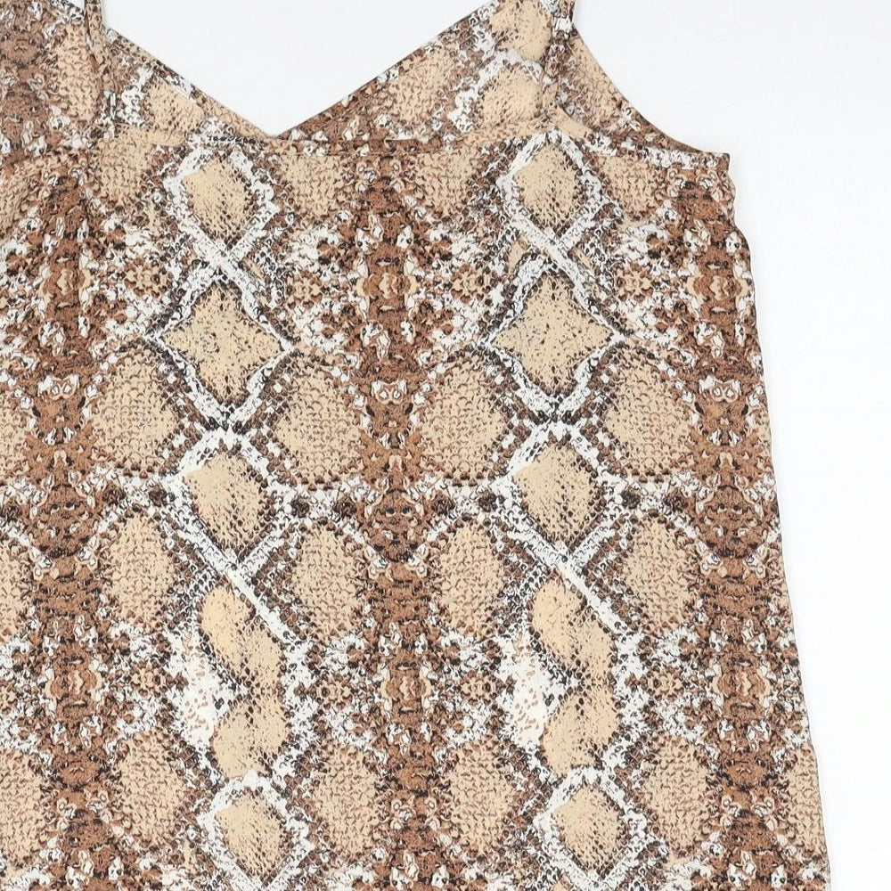 Womens UK Size 12 Marks and Spencer Beige Basic Tank