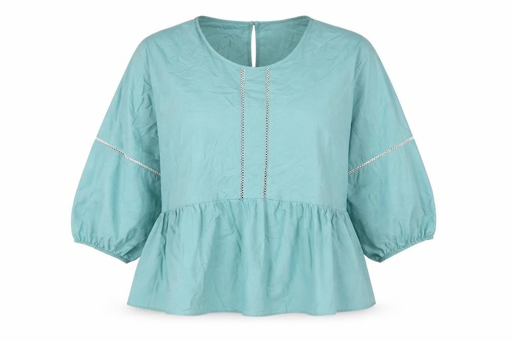 Womens UK Size 16 Marks and Spencer Blue Basic Blouse