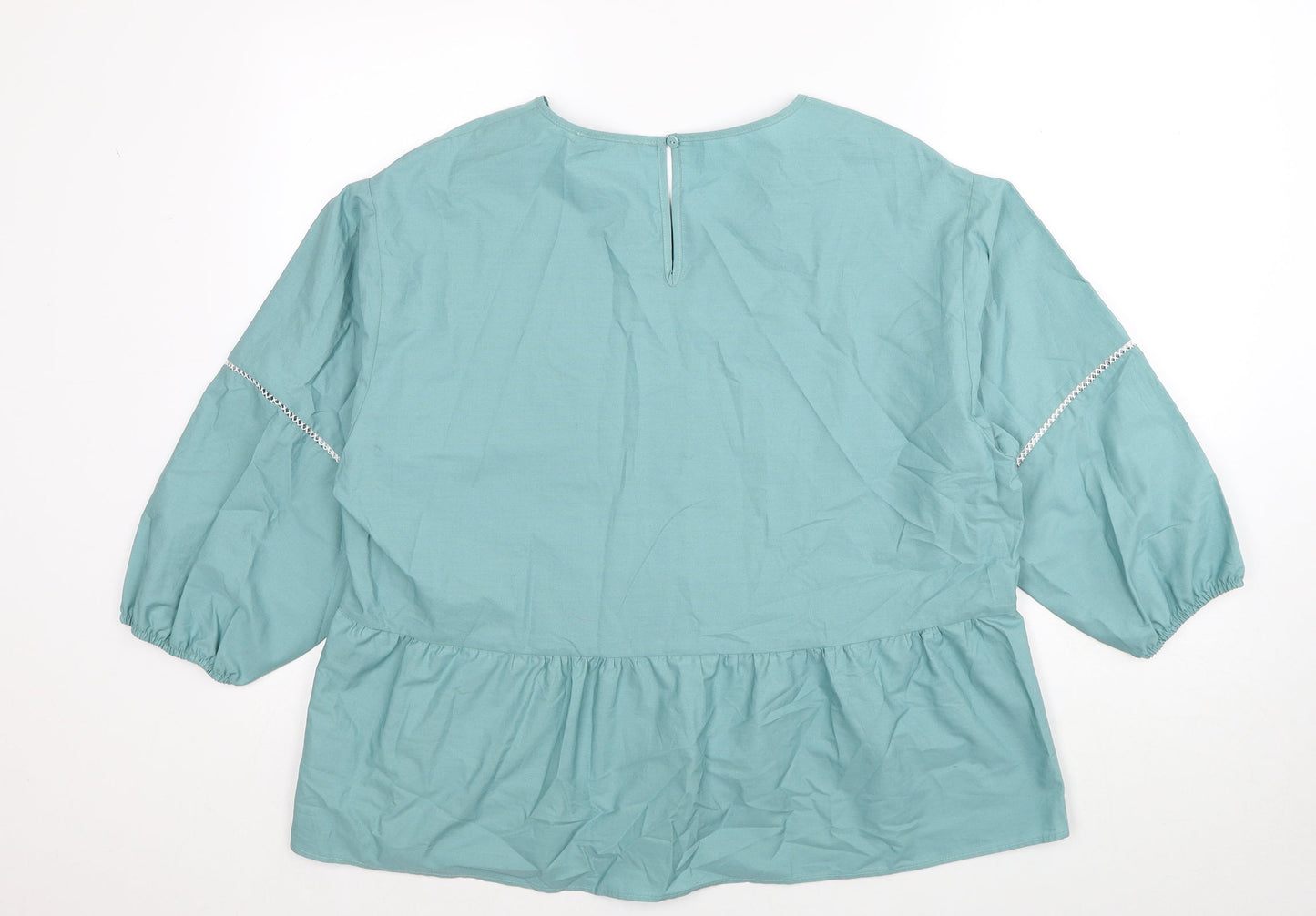 Womens UK Size 16 Marks and Spencer Blue Basic Blouse