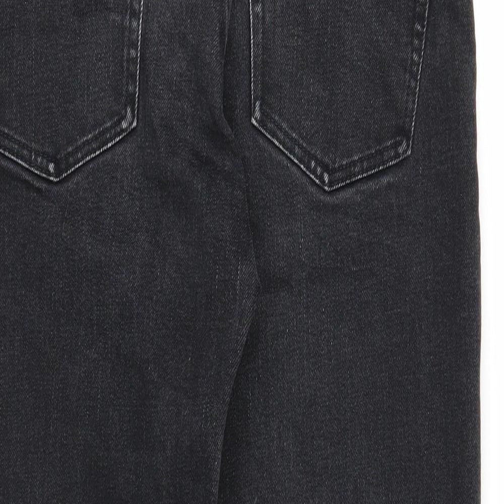 Womens UK Size 25 in Preworn Regular Fit Straight Black Jeans