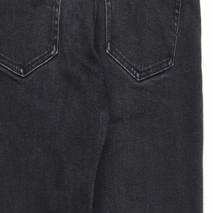 Womens UK Size 25 in Preworn Regular Fit Straight Black Jeans