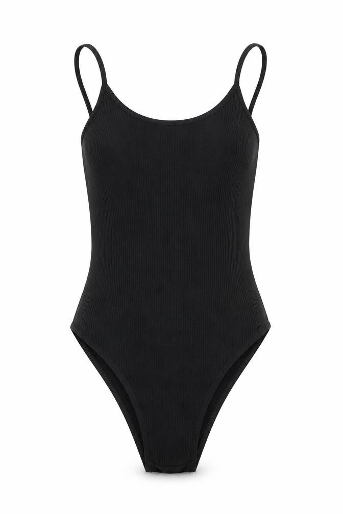 Womens UK Size XS SheIn One-Piece Black Bodysuit