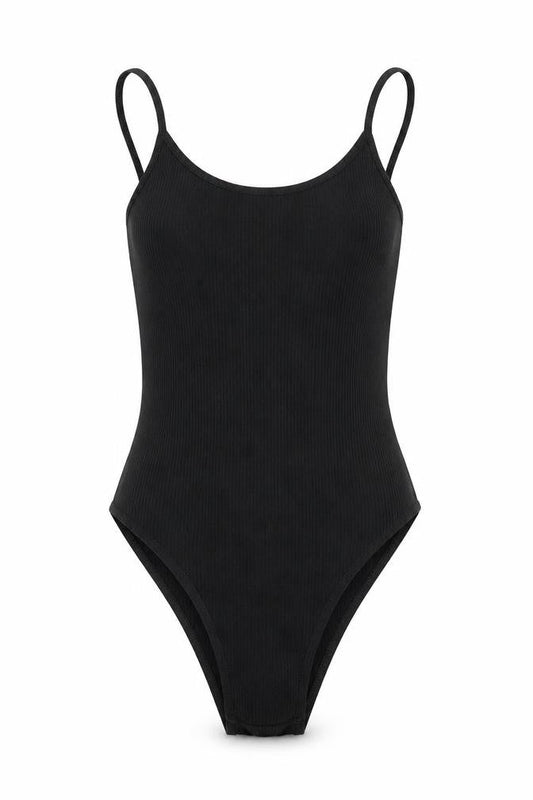 Womens UK Size XS SheIn One-Piece Black Bodysuit