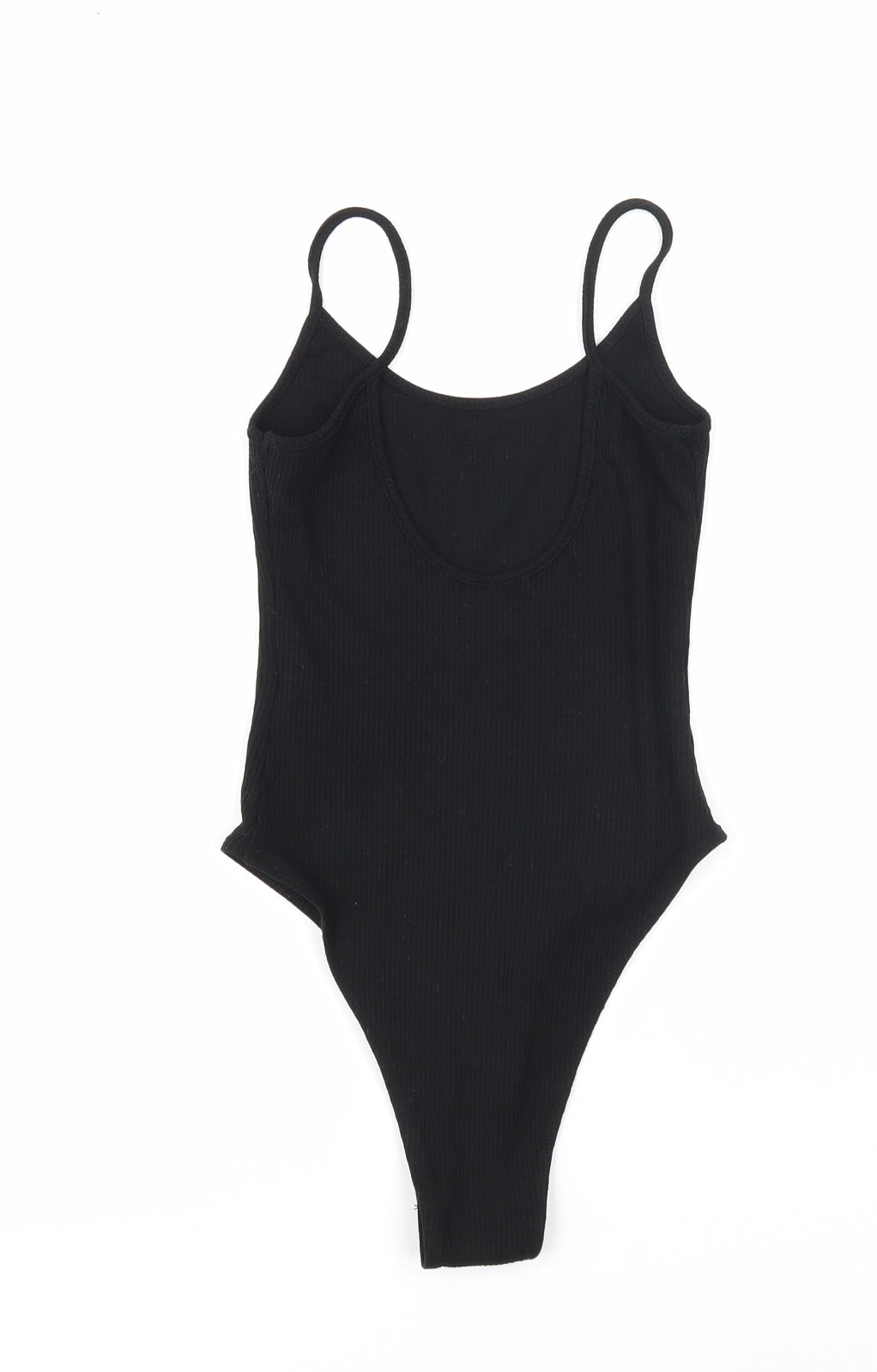 SheIn Womens Black Viscose Bodysuit One-Piece Size XS Snap