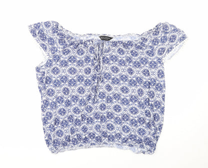 Womens UK Size 14 Dorothy Perkins Blue Basic Blouse