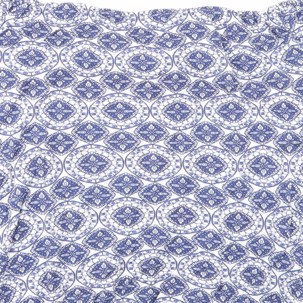 Womens UK Size 14 Dorothy Perkins Blue Basic Blouse