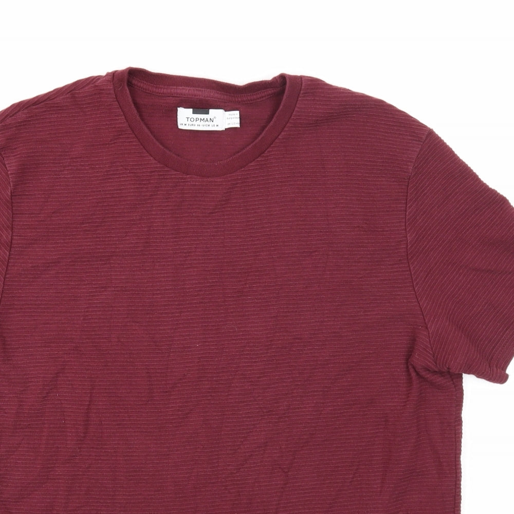 Womens UK Size M Topman Purple Basic T-Shirt