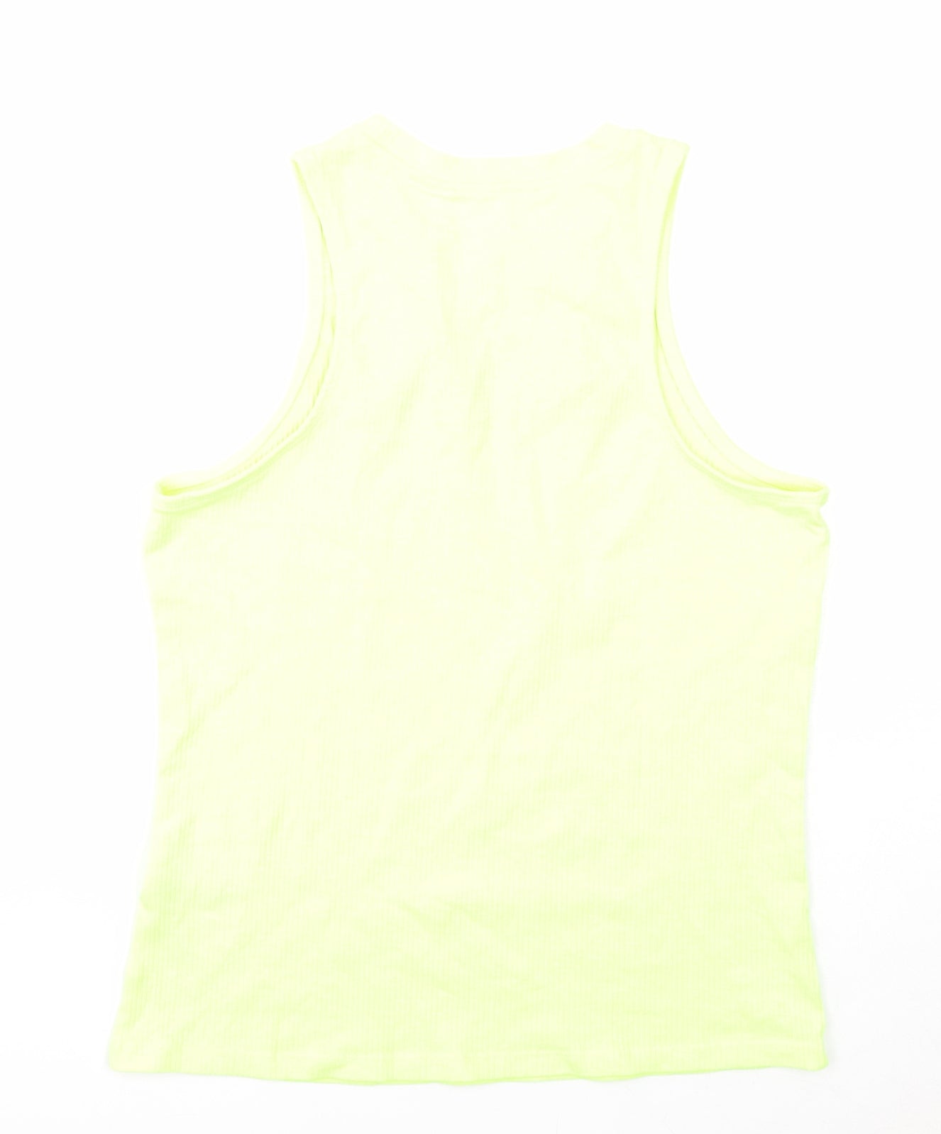 H&M Girls Yellow Cotton Basic Tank Size 14 Years Round Neck Pullover - NASA
