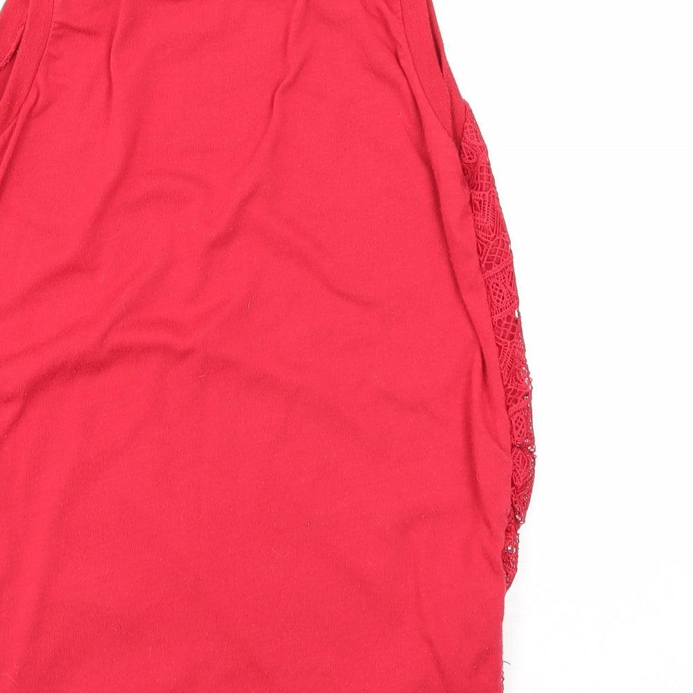 Womens UK Size 6 Dorothy Perkins Red Basic Blouse