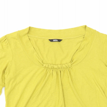 Womens UK Size 10 Marks and Spencer Yellow Basic Blouse