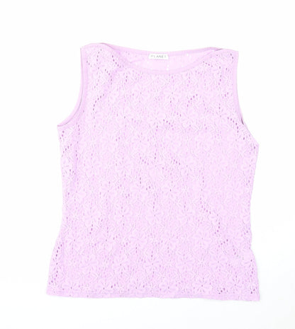 Womens UK Size M Planet Purple Basic Tank
