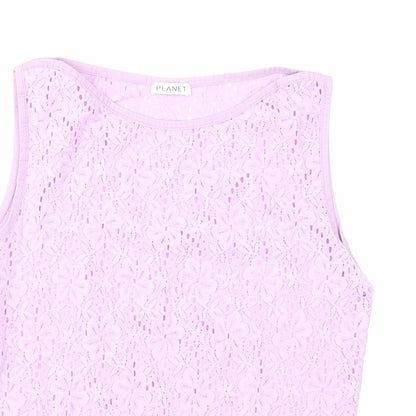 Womens UK Size M Planet Purple Basic Tank