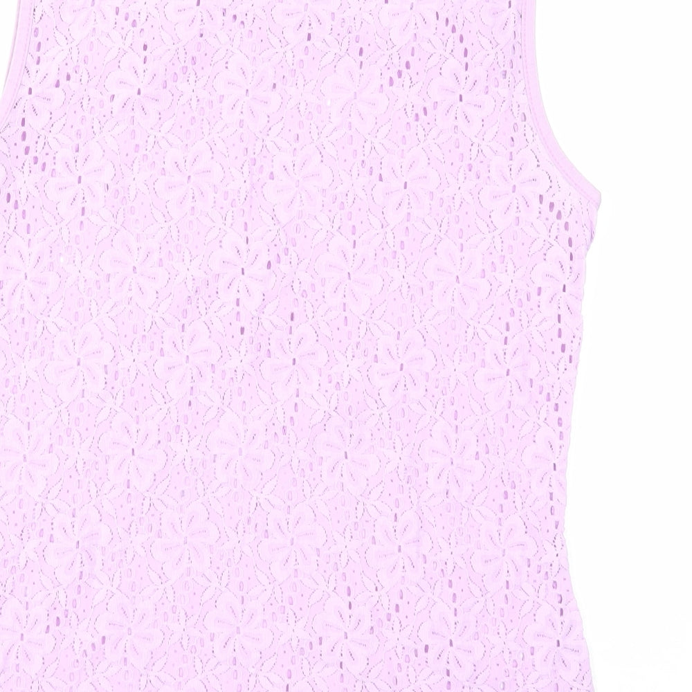 Womens UK Size M Planet Purple Basic Tank