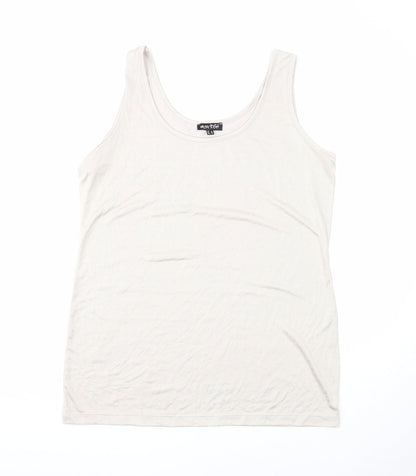 Womens UK Size 14 Marble Beige Basic Tank