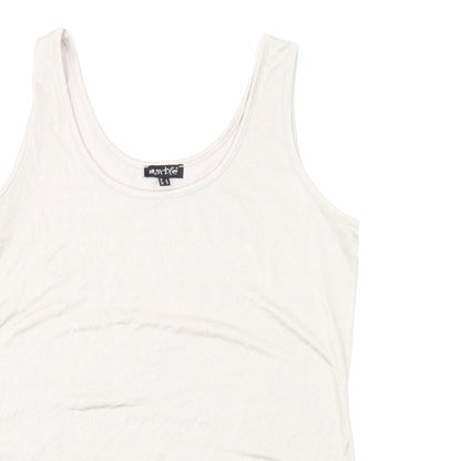 Womens UK Size 14 Marble Beige Basic Tank