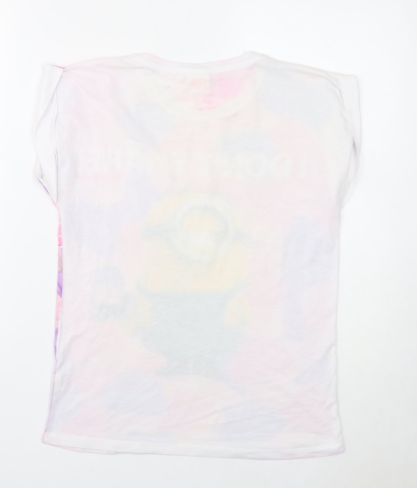 Young Dimension Girls Multicoloured Geometric Polyester Pullover T-Shirt Size 12-13 Years Round Neck Pullover - Minion