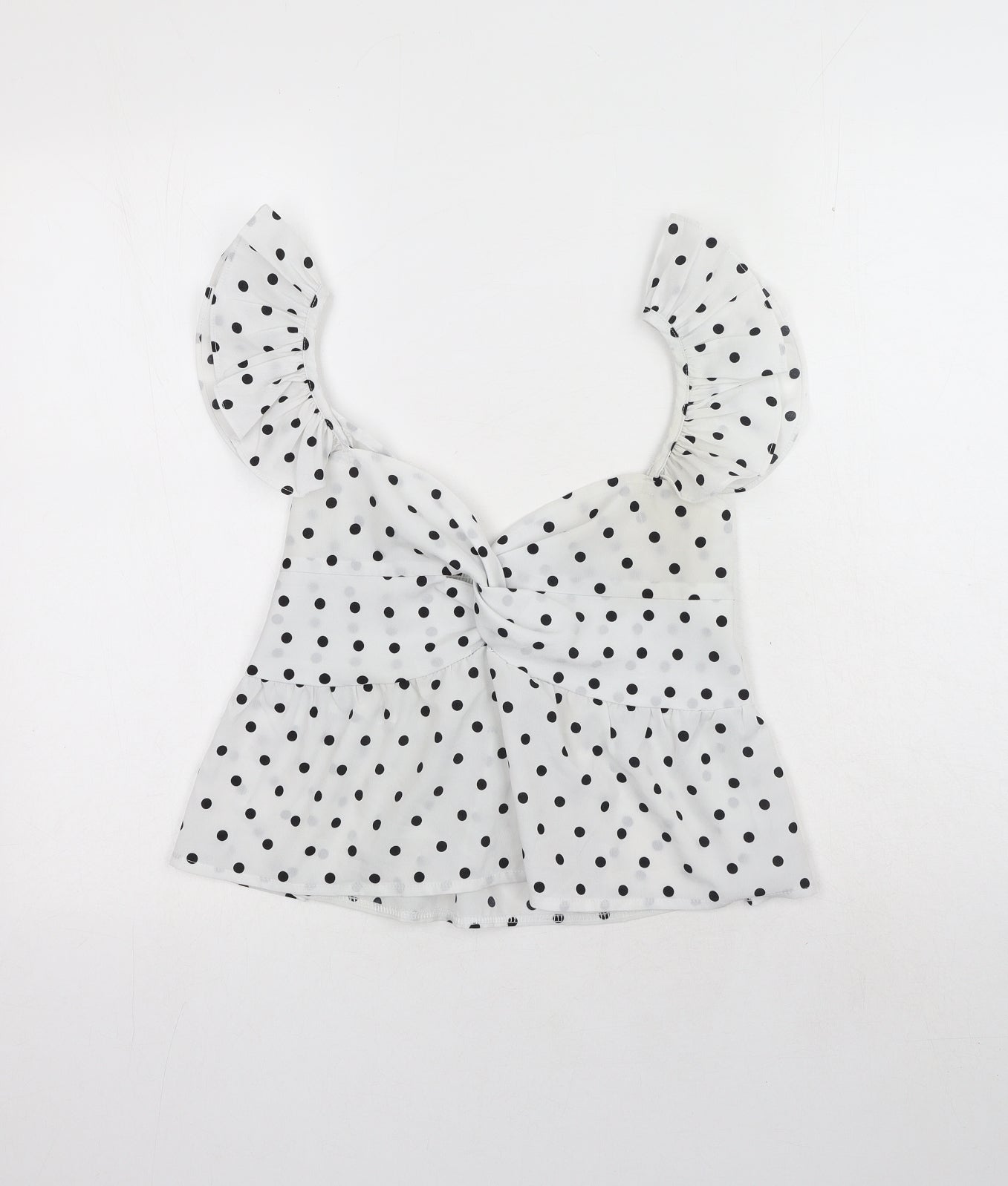 Womens UK Size M Preworn White Basic Tank