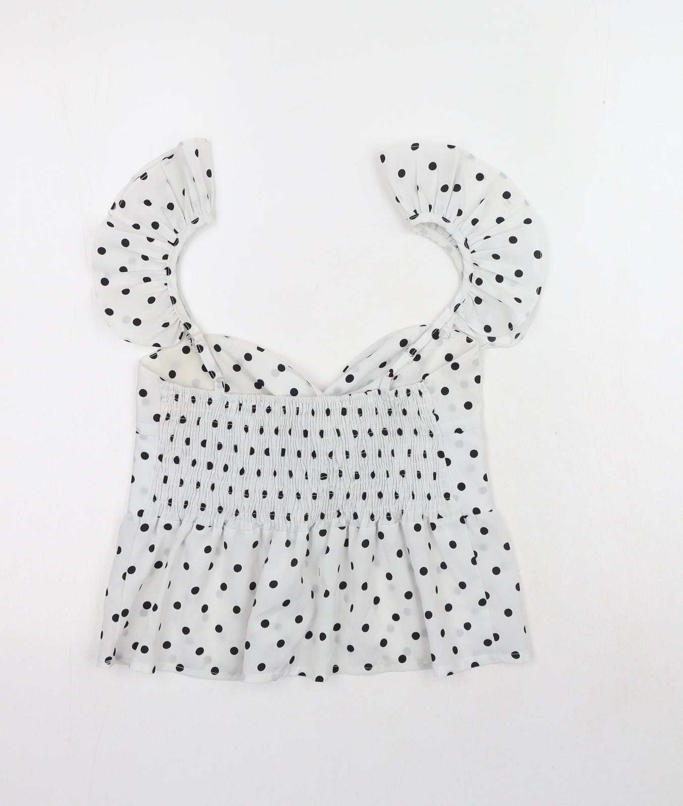 Womens UK Size M Preworn White Basic Tank