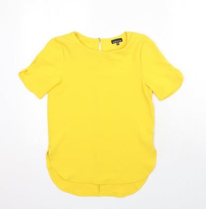 Womens UK Size 8 Warehouse Yellow Basic Blouse