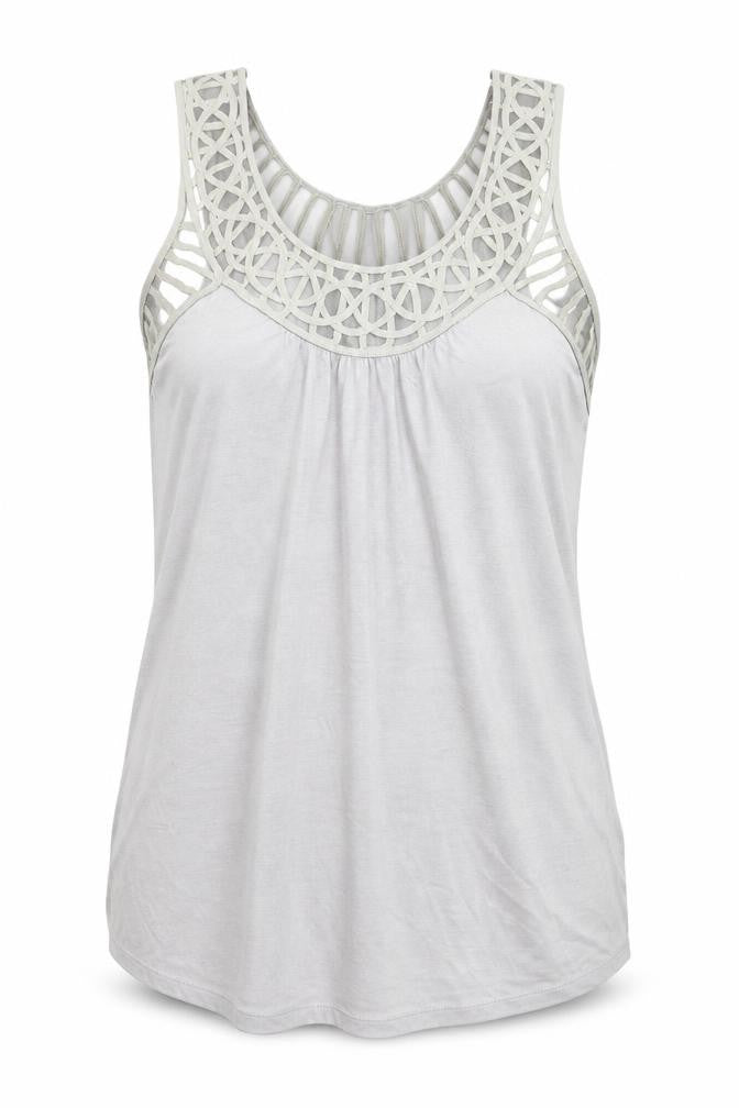 Womens UK Size M Preworn Grey Basic Tank