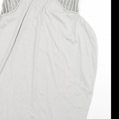 Womens UK Size M Preworn Grey Basic Tank