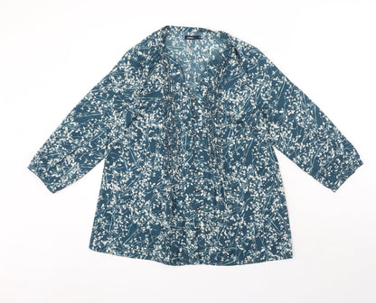 Womens UK Size 10 DASH Blue Basic Blouse