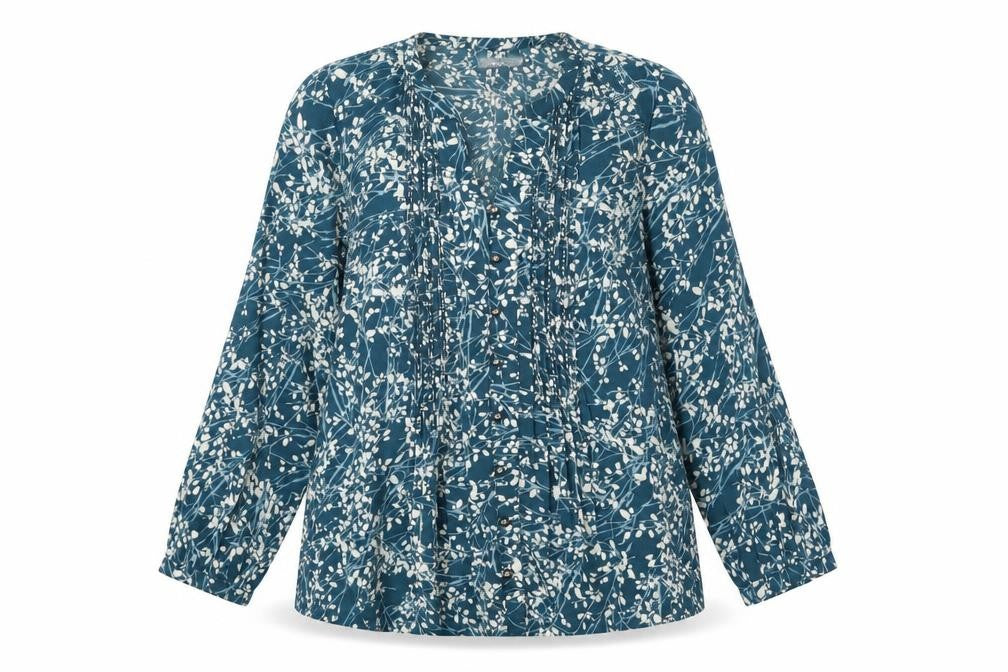 Womens UK Size 10 DASH Blue Basic Blouse