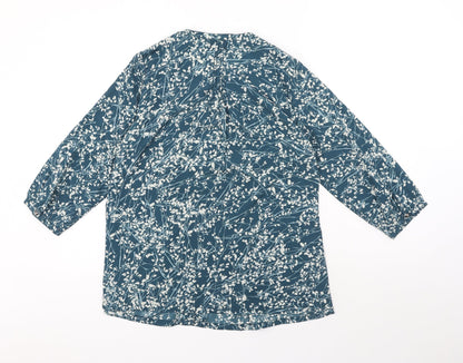 Womens UK Size 10 DASH Blue Basic Blouse