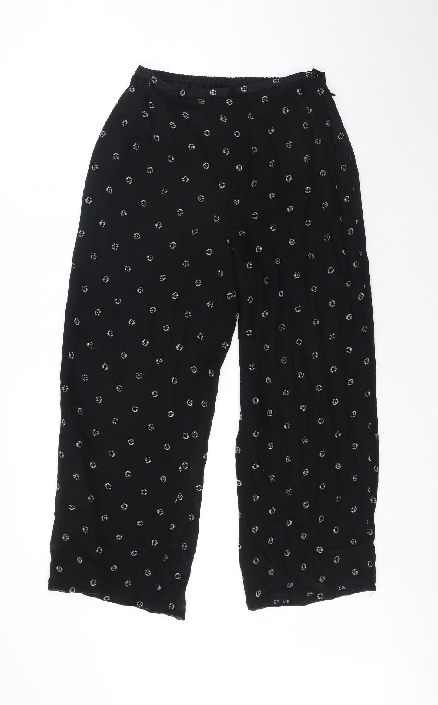 Womens UK Size 30 in Preworn Regular Fit  Black Trousers